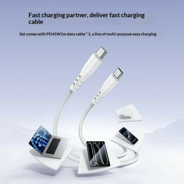 Yesido YC155 45W Wall Charger White UK (USB... | Klikk Malta