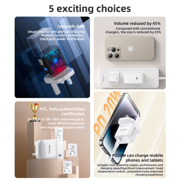 Yesido YC79 20W USB-C GaN Wall Charger Whit... | Klikk Malta