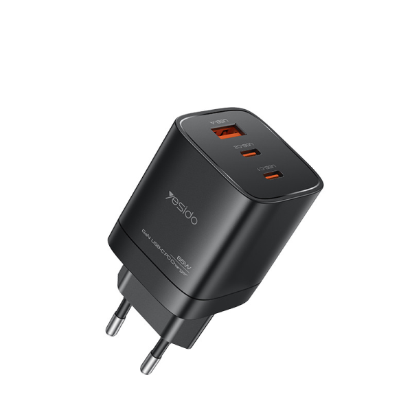 Yesido YC98 65W Wall Charger Black UK (2xUS... | Klikk Malta
