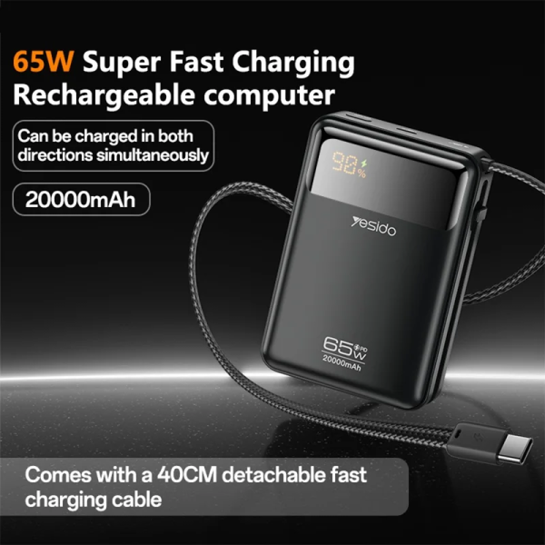 Yesido YP97 20000mAh 65W Powerbank with Ret... | Klikk Malta