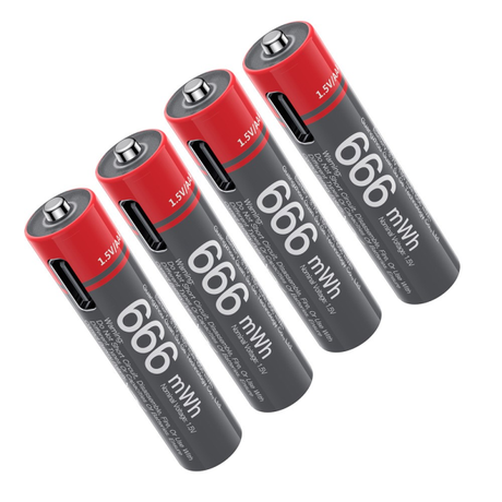 Yesido YP98-4 AAA USB-C Rechargeable Batter... | Klikk Malta
