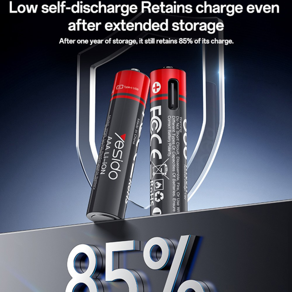 Yesido YP98-4 AAA USB-C Rechargeable Batter... | Klikk Malta